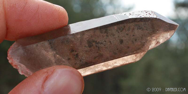 Gemmy flat sided crystal; one of the few with flat sides