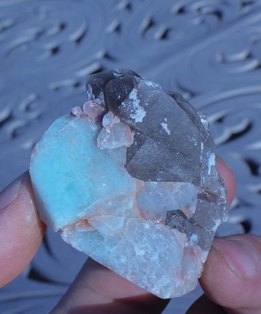 Pegmatite amazonite quartz