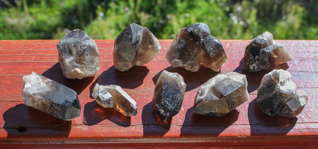 Some of the repaired and larger crystals; many or gemmy