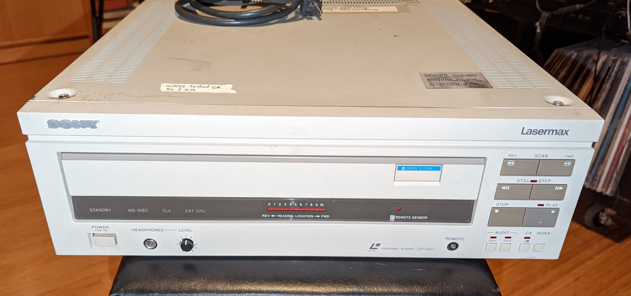 Sony LDP-2000 with IEEE-488 expansion front
