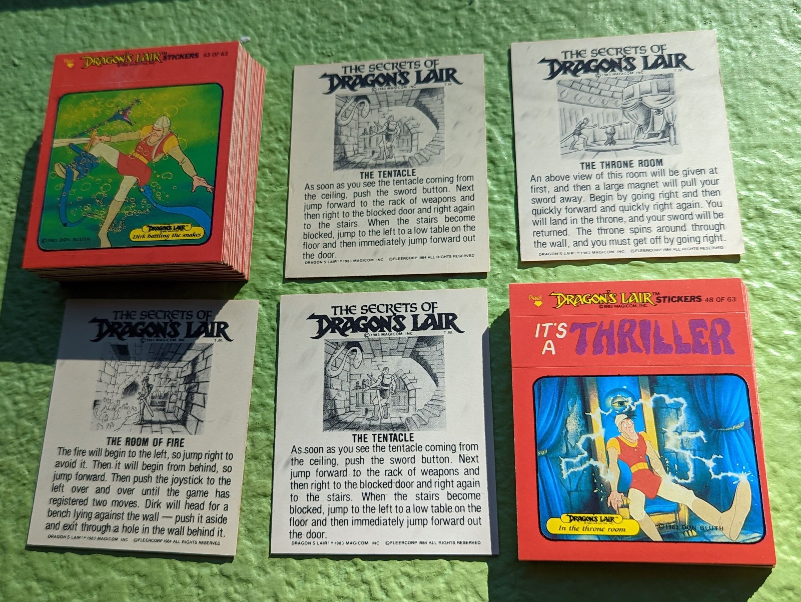 Dragons Lair Sticker Trading Cards