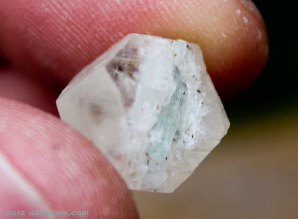 Mount Antero Phenakite double terminated crystal with Aquamarine