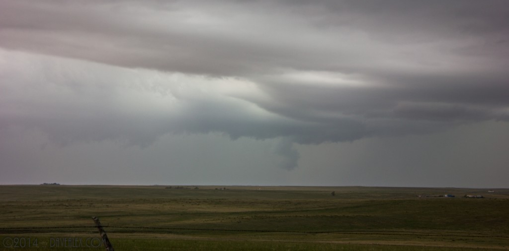 6/8/2014.  This cell SW of Simla had many interesting shapes in the 10 minutes I watched it.