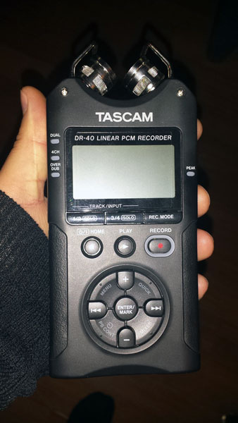 The Tascam DR-40e is my new recorder. So far I really like it; I've recorded records, a couple of live sets, and some environmental sounds with the built in microphones. Sound great!