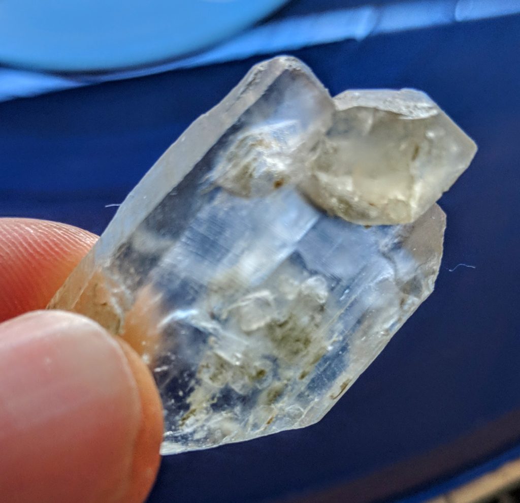 Borax crystal with hanksite