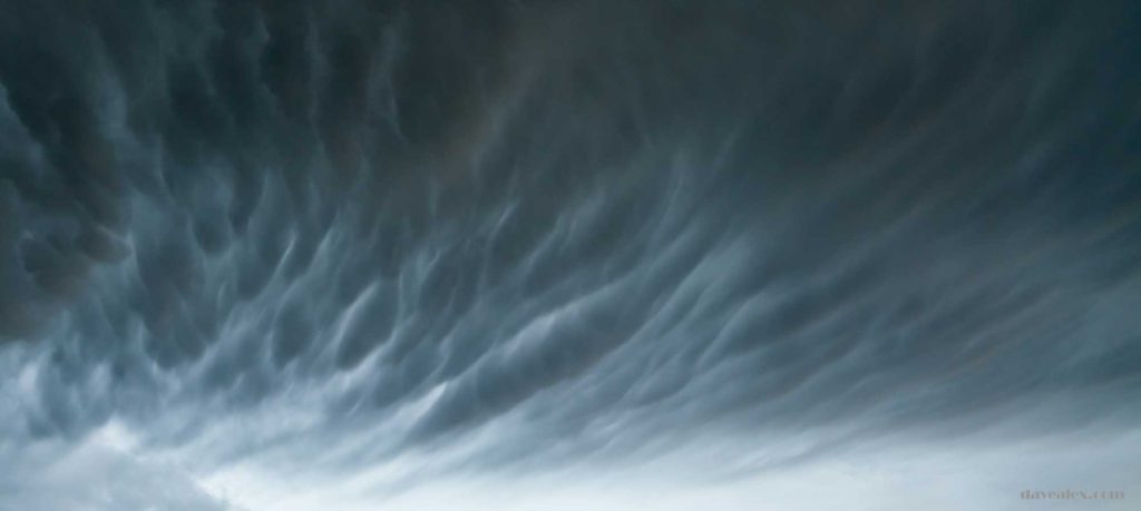 Mammatus clouds following the storm