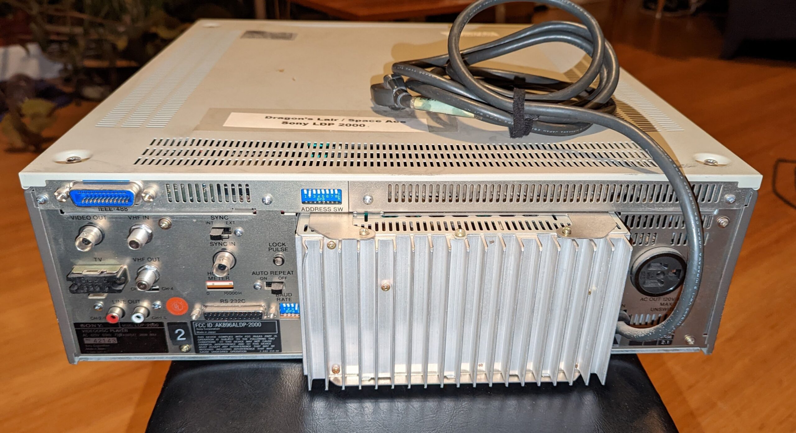 Sony LDP-2000 with IEEE-488 expansion back