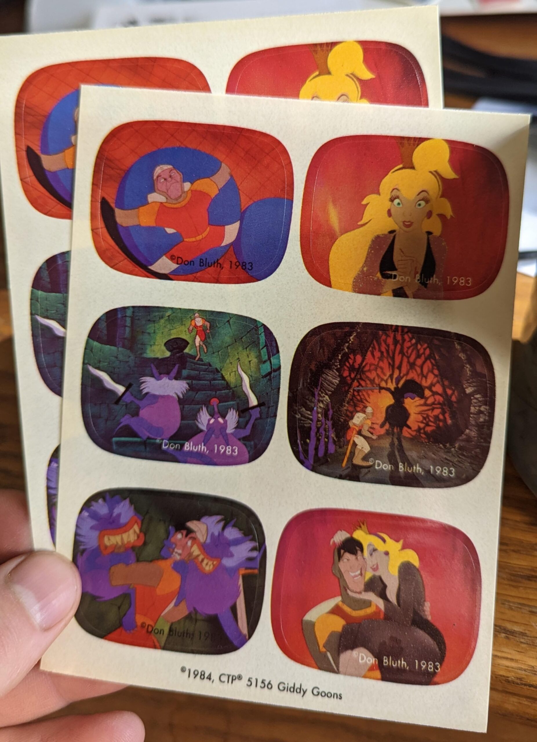 Dragon's Lair sticker set